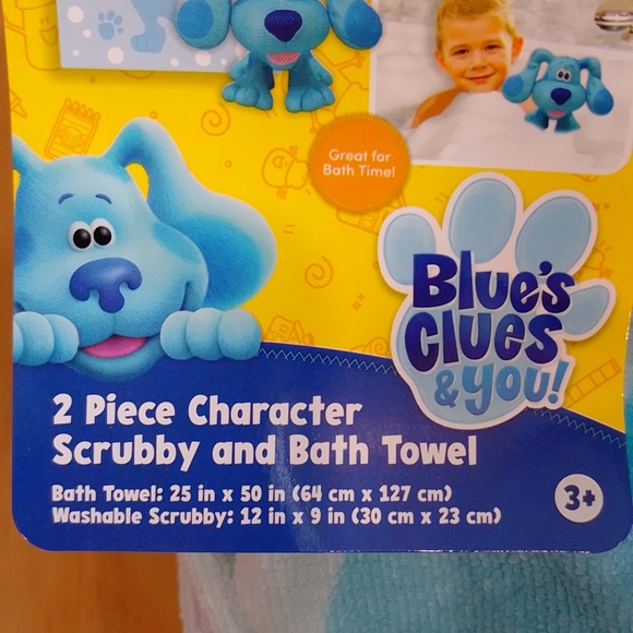 Blue's Clues Scrubby Figure Doll and Bath Towel Set - Picture 7 of 8